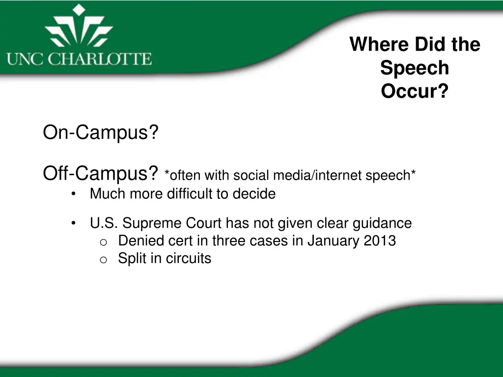 where did the speech occur
