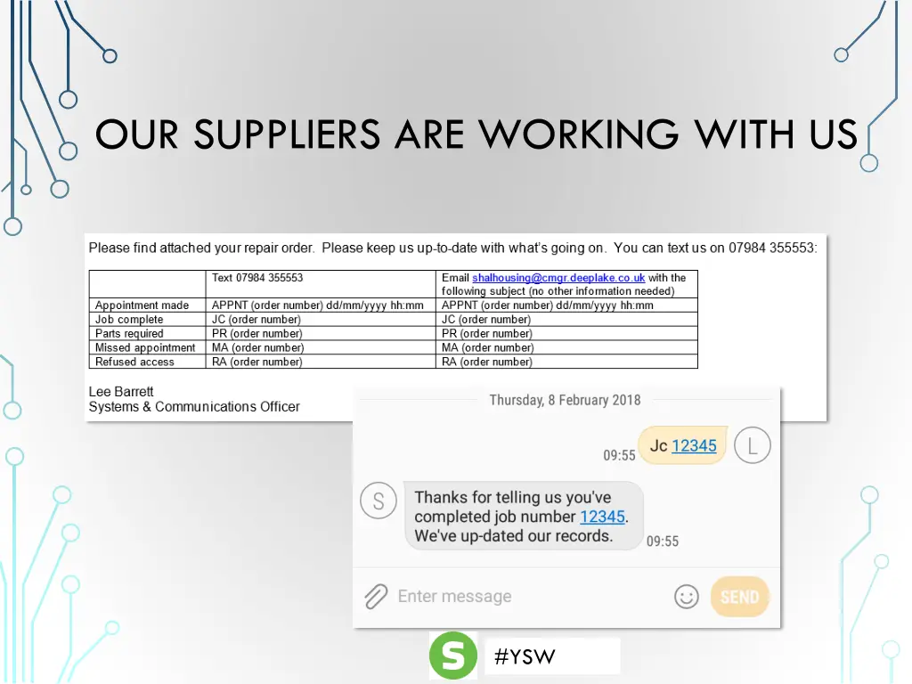 our suppliers are working with us