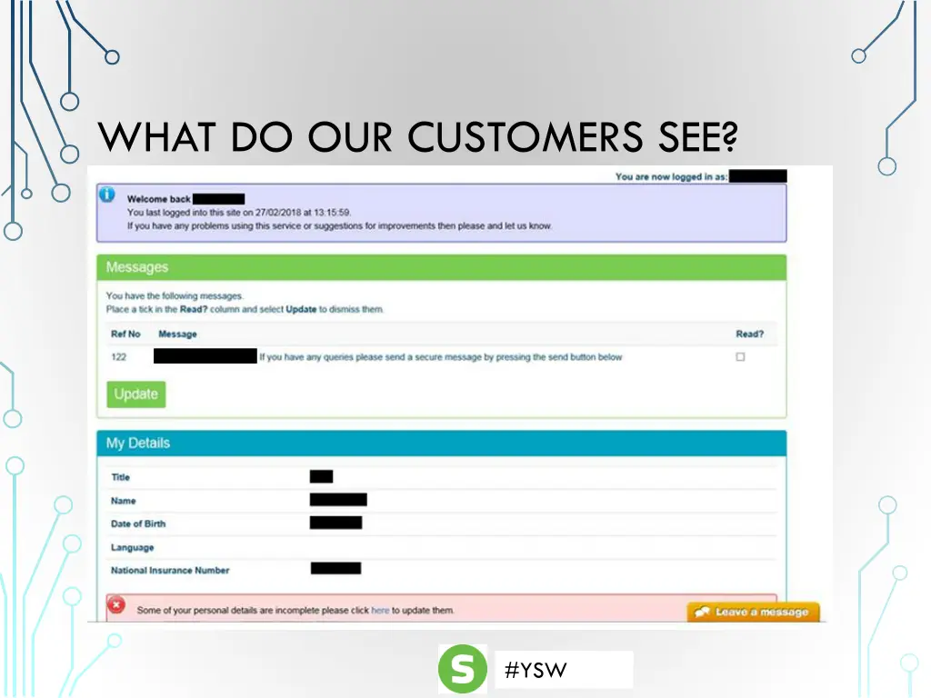what do our customers see