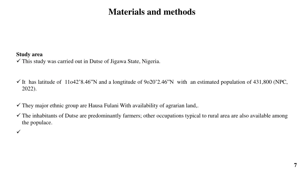 materials and methods