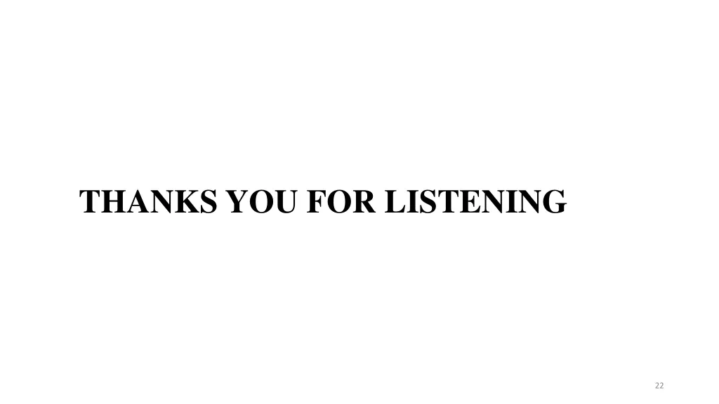 thanks you for listening