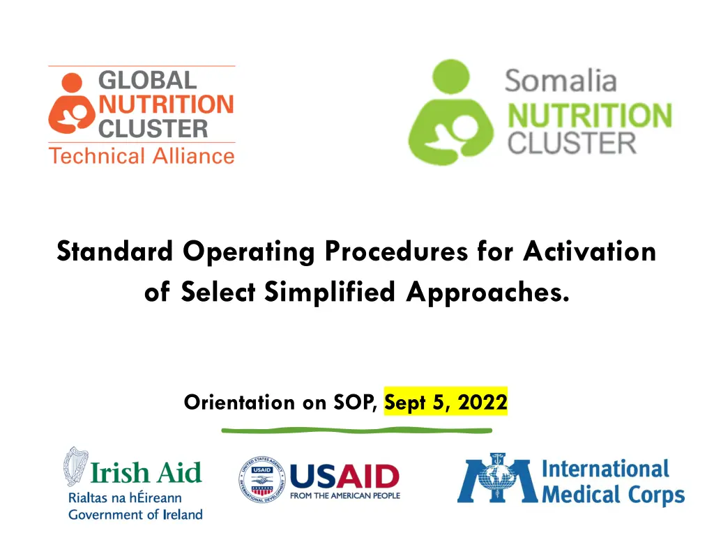 standard operating procedures for activation