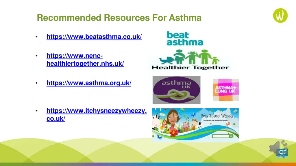 recommended resources for asthma