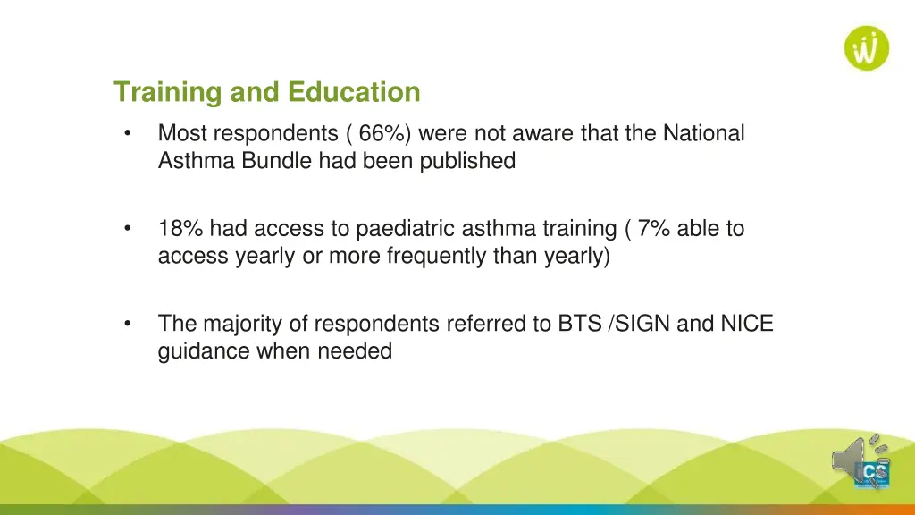 training and education most respondents 66 were