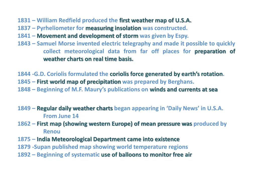 1831 william redfield produced the first weather