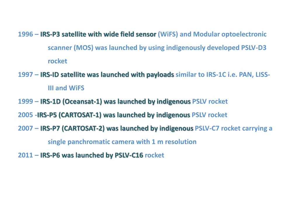 1996 irs p3 satellite with wide field sensor wifs