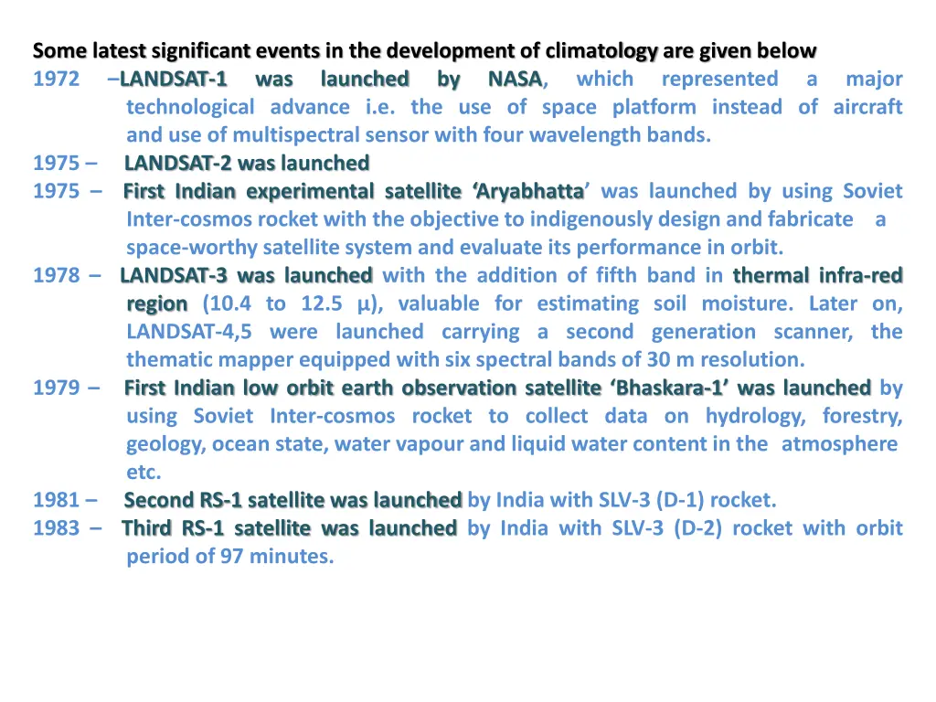 some latest significant events in the development