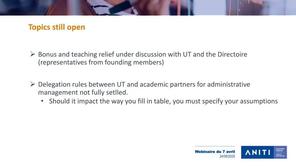 topics still open