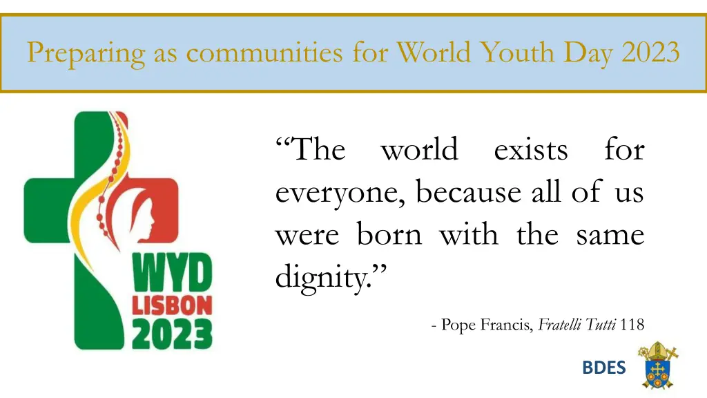 preparing as communities for world youth day 2023