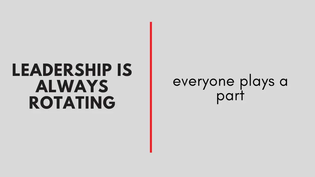 leadership is always rotating