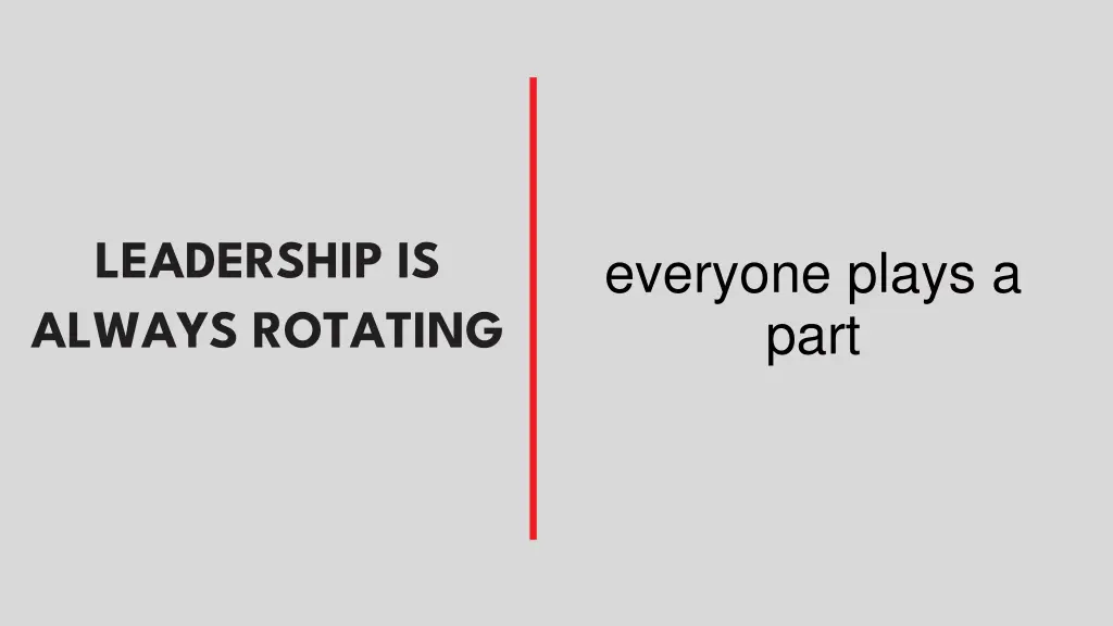 everyone plays a part