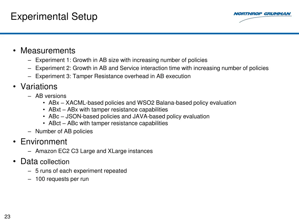 experimental setup