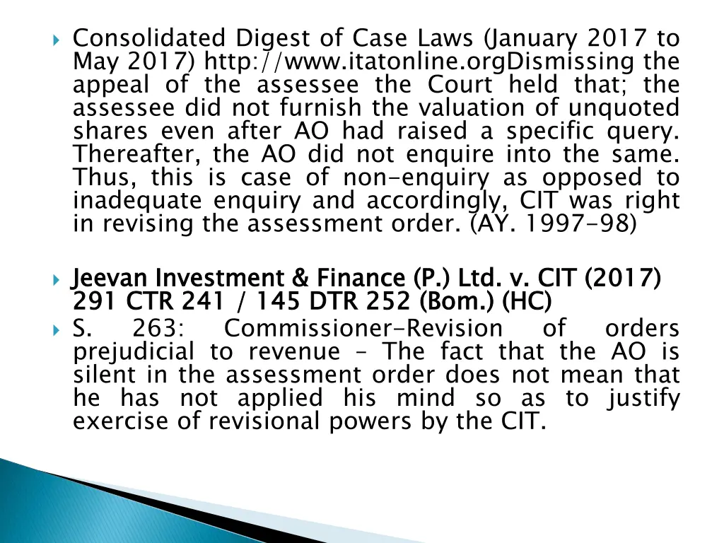 consolidated digest of case laws january 2017