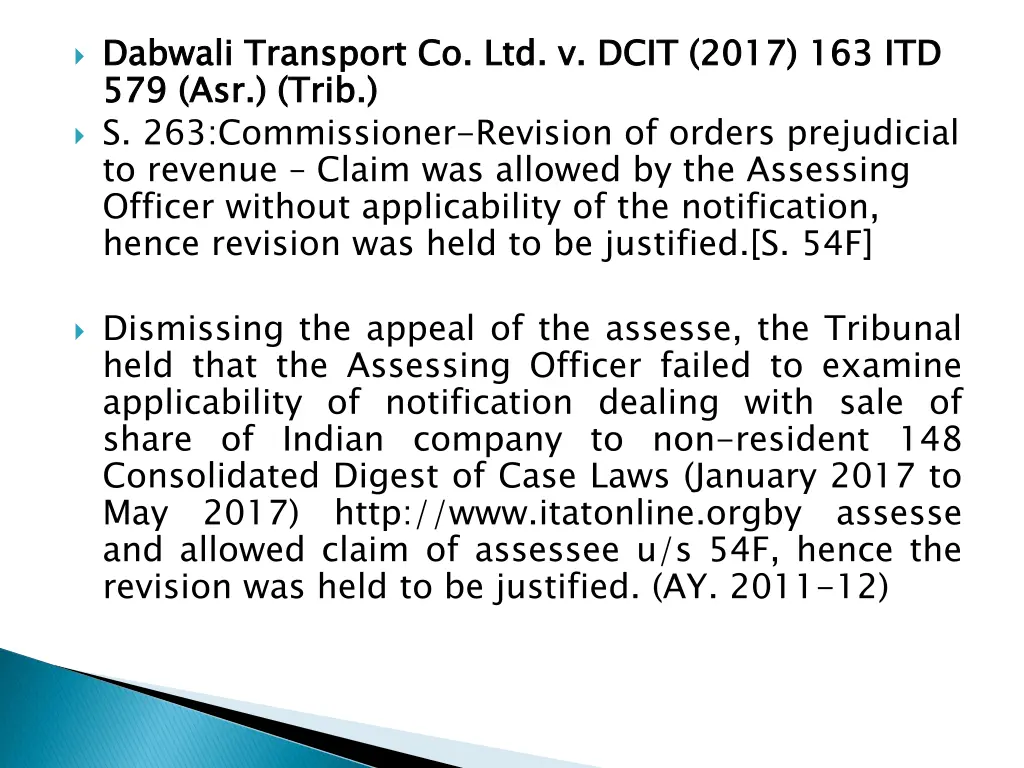 dabwali transport co ltd v dcit 2017