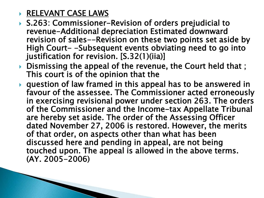 relevant s 263 commissioner revenue revision