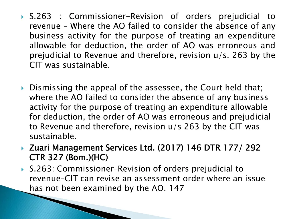 s 263 revenue where the ao failed to consider