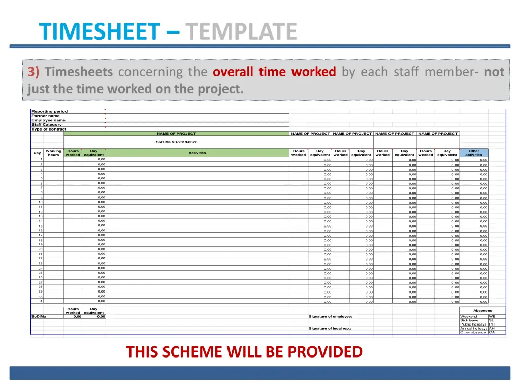 timesheet template