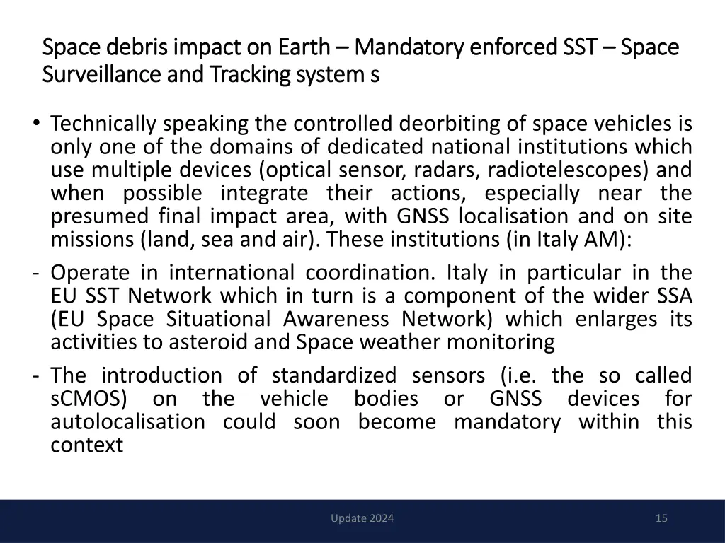 space space debris surveillance surveillance