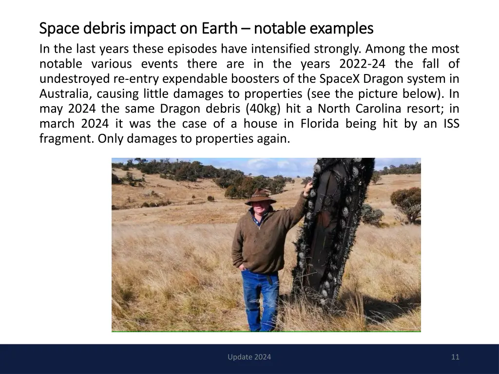 space space debris in the last years these