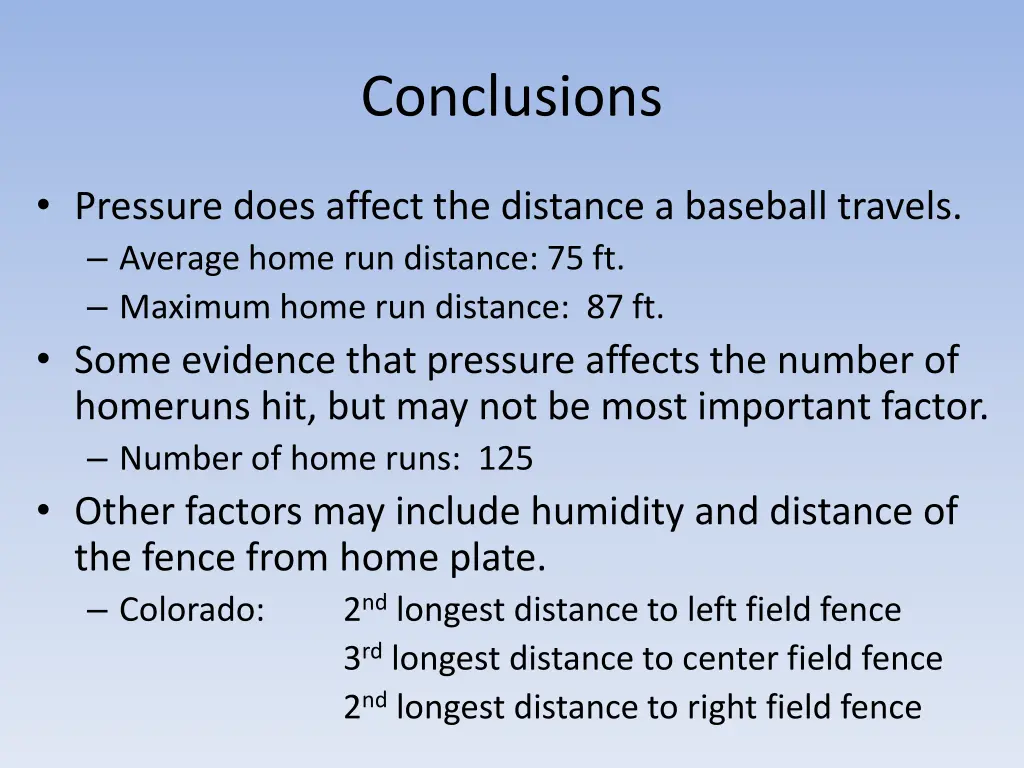 conclusions