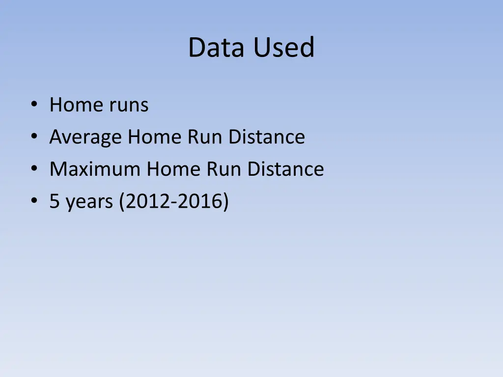 data used