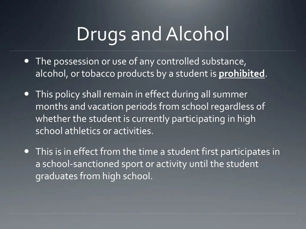 drugs and alcohol