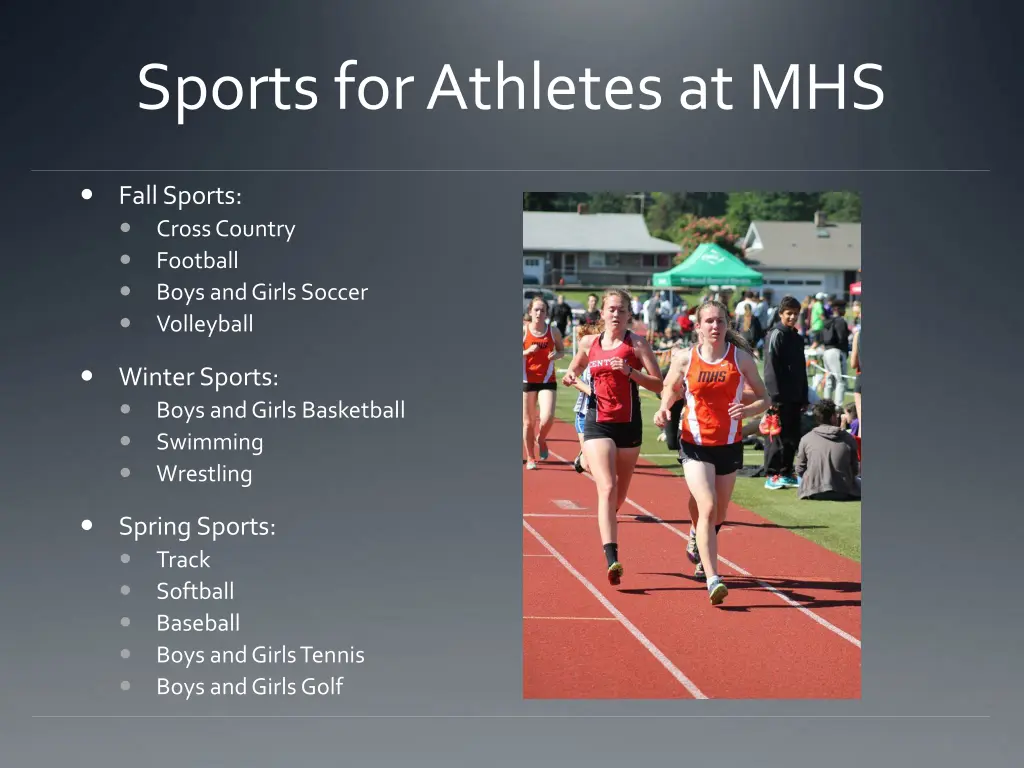 sports for athletes at mhs