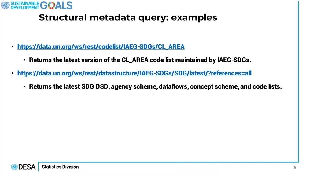 structural metadata query examples