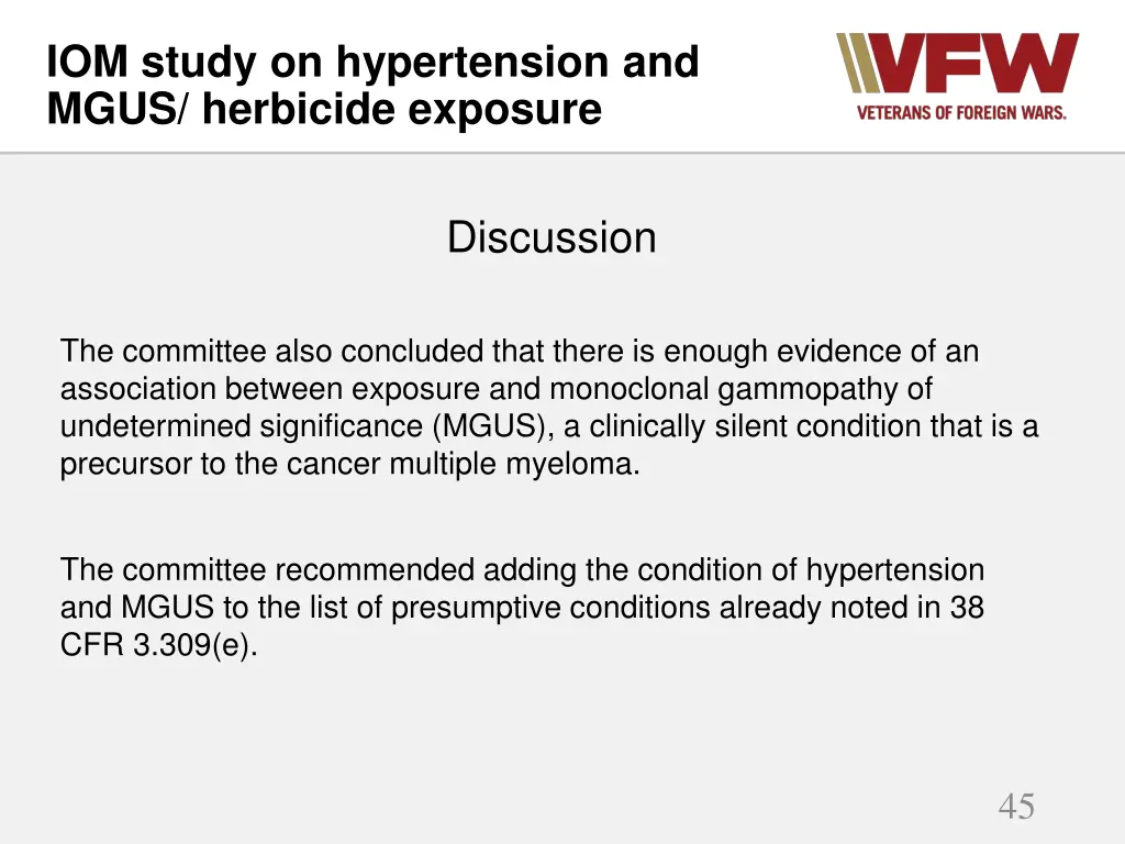 iom study on hypertension and mgus herbicide 3