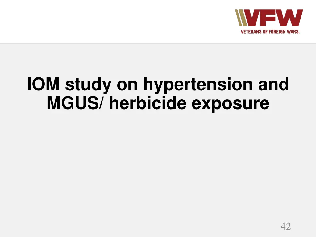 iom study on hypertension and mgus herbicide