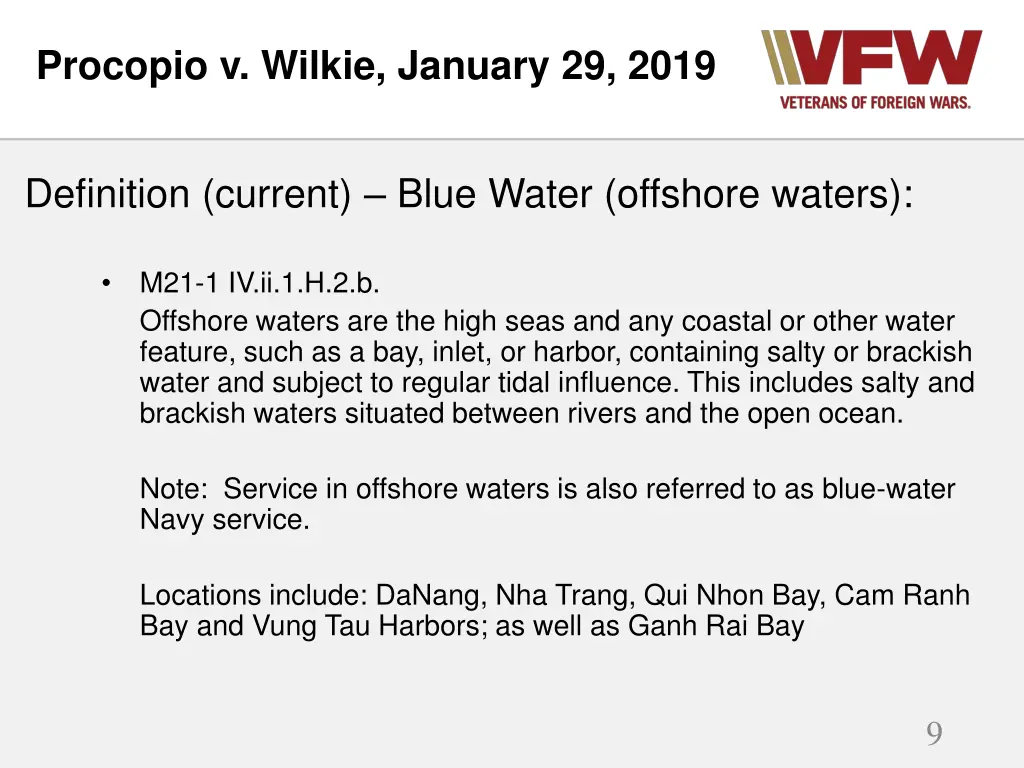 procopio v wilkie january 29 2019 2