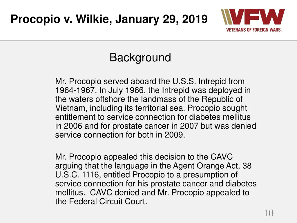 procopio v wilkie january 29 2019 3