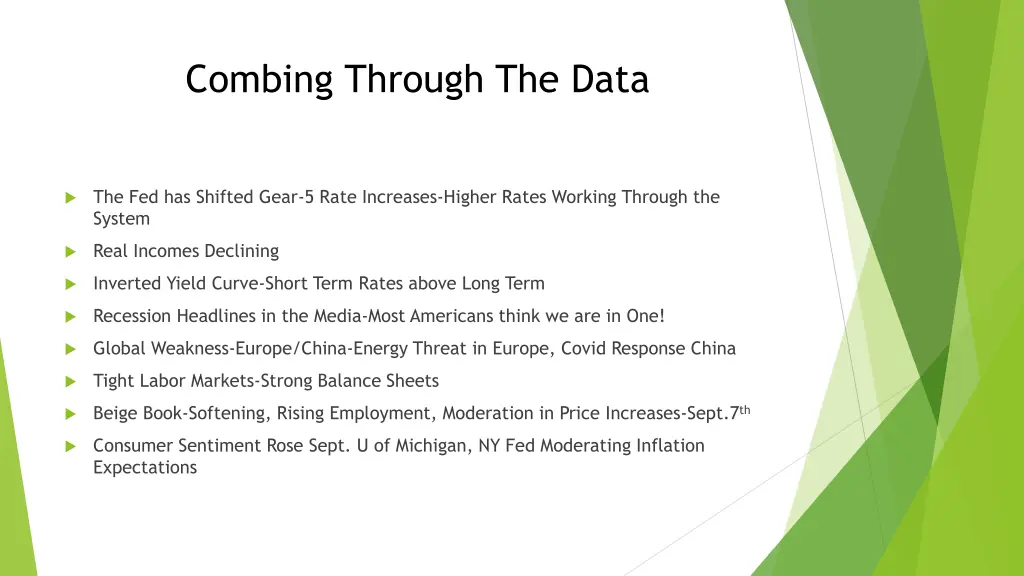 combing through the data