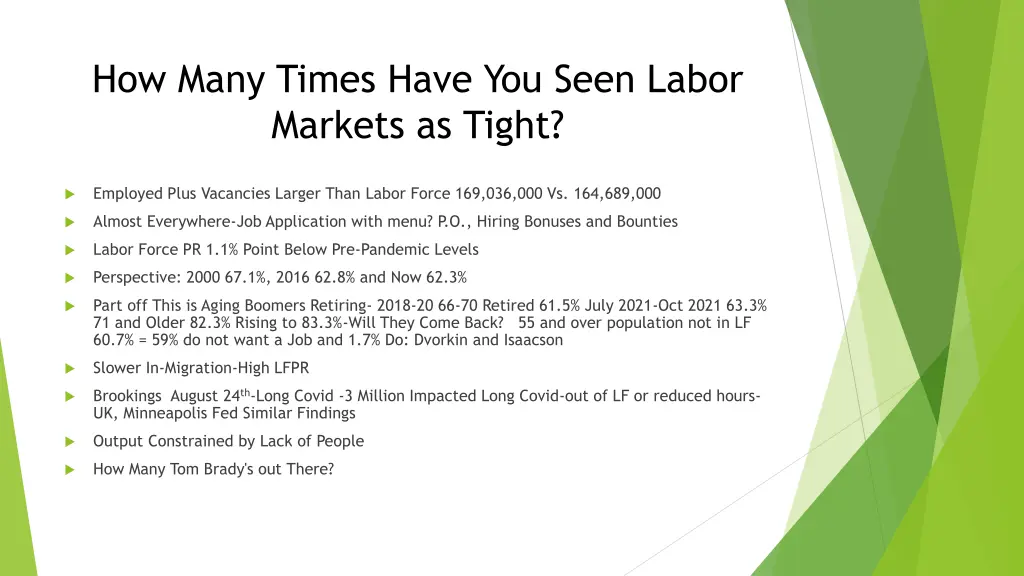 how many times have you seen labor markets