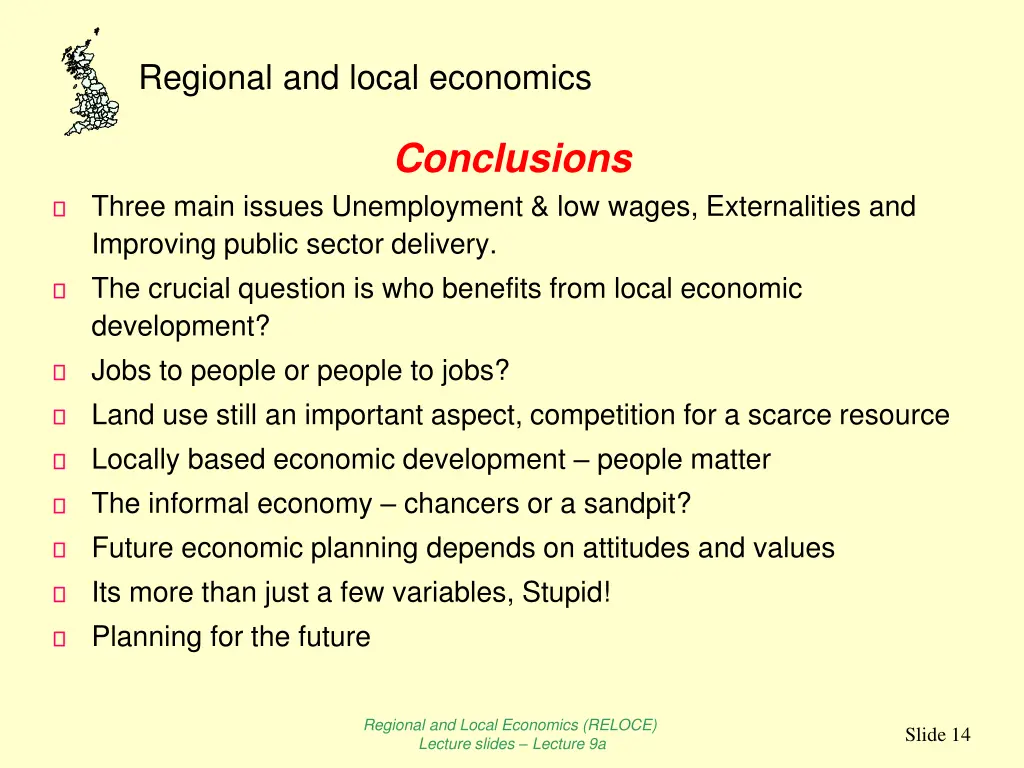 regional and local economics 5