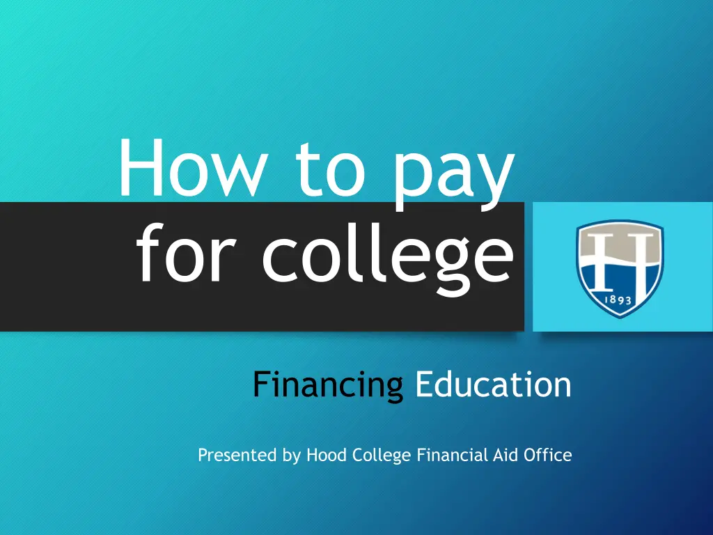 how to pay for college