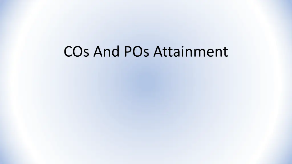cos and pos attainment