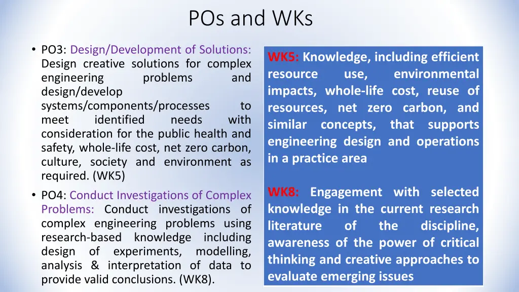 pos and wks