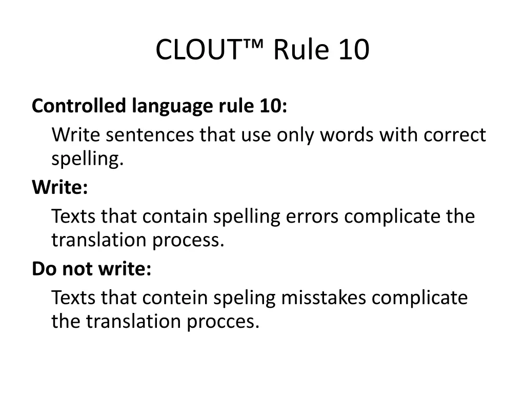 clout rule 10