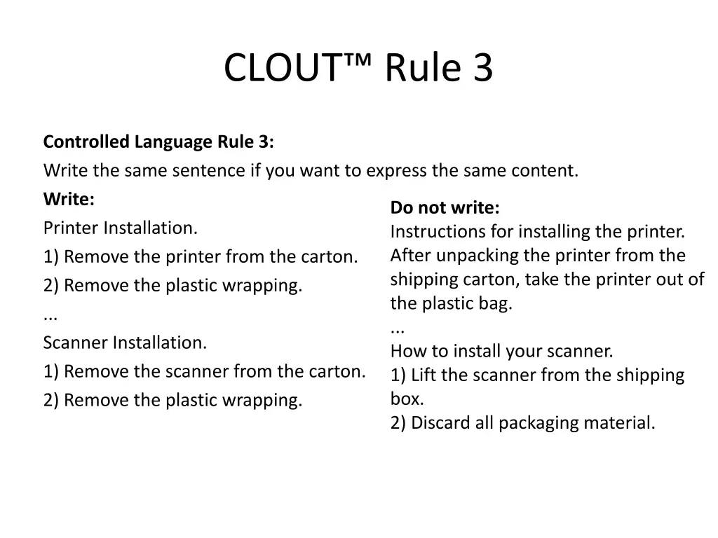 clout rule 3