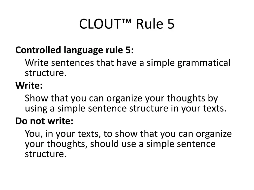 clout rule 5