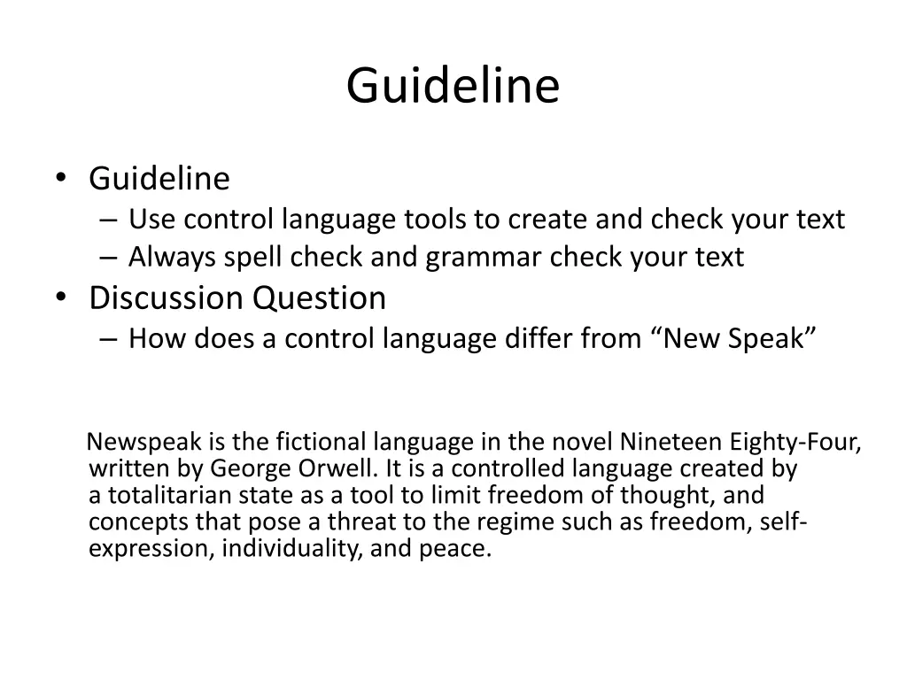 guideline