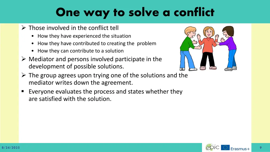 one way to solve a conflict