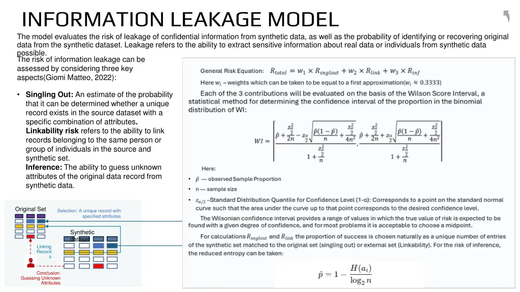 information leakage model the model evaluates