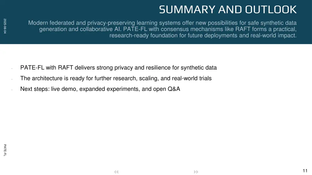 summary and outlook