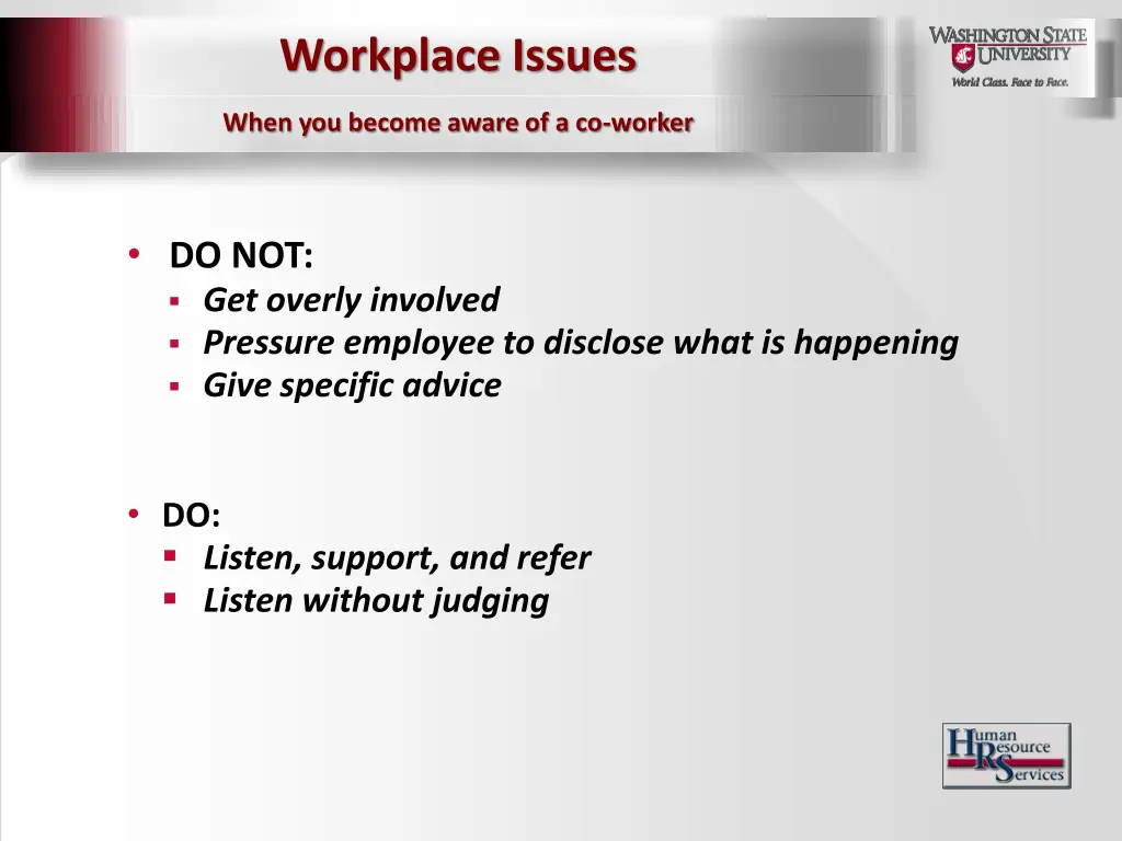 workplace issues 17