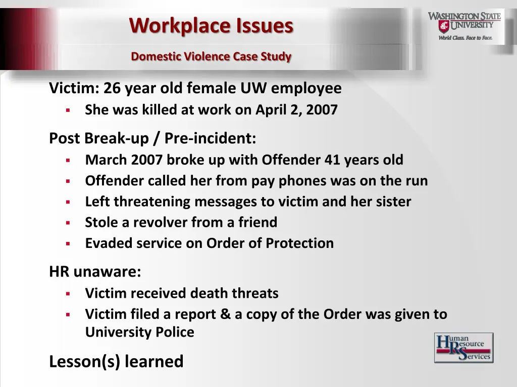 workplace issues 18