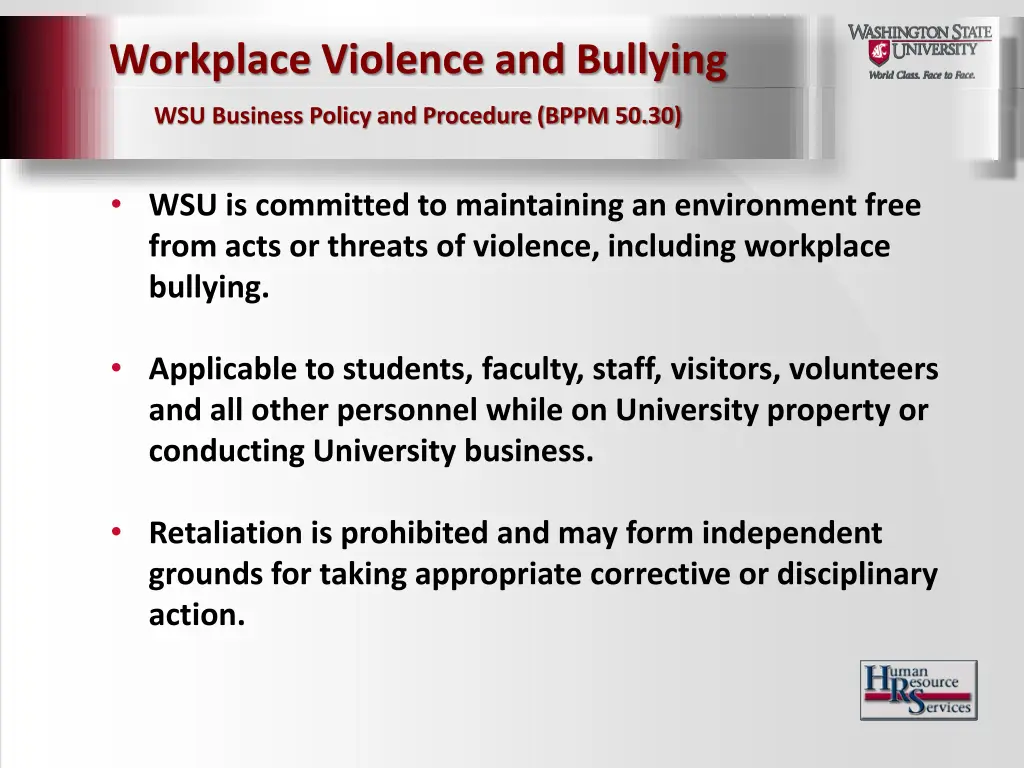 workplace violence and bullying