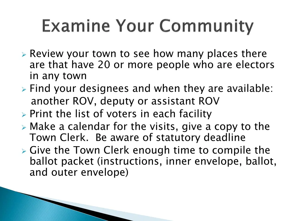 review your town to see how many places there
