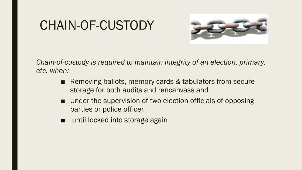 chain of custody